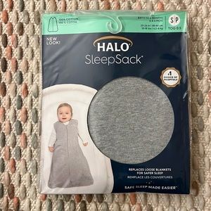 Halo Sleep Sack 0.5 TOG S small Heather gray cotton NWT